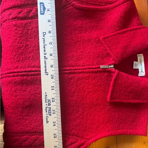 Coldwater Creek Vibrant Red Zip-Up Sweater Vest - Picture 8 of 9